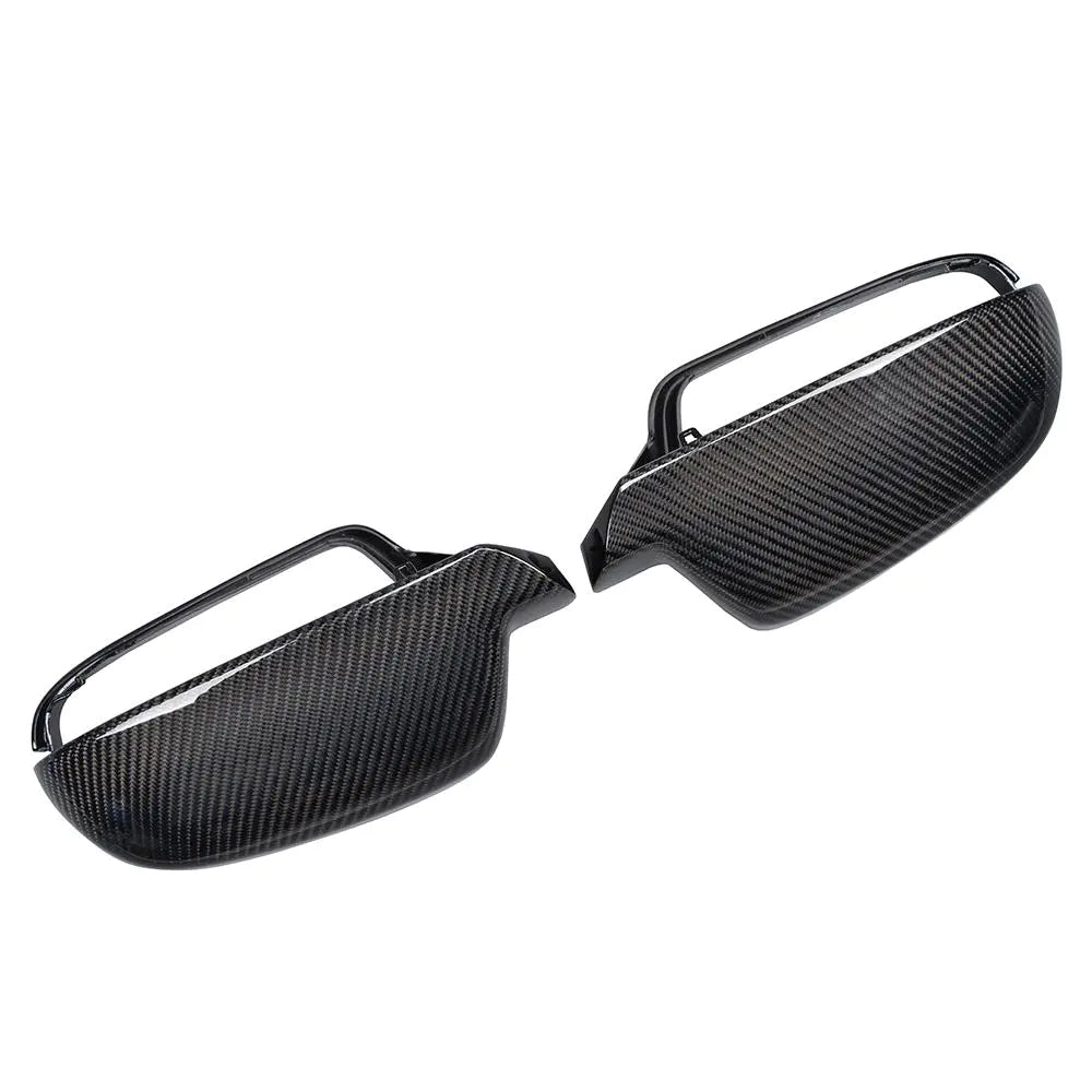Carbon Fiber Replacement Style Car Side Mirror Covers Trim for Audi A4 B9 2013 - 2015 A5 2010 - 2015 Without Side Assist holes