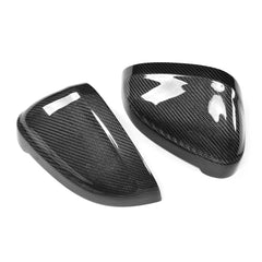 Carbon Fiber Replacement Styling Racing Rearview Mirror Cap Covers Trim With Side Lane Assist Hole for Audi A4 B9 2017