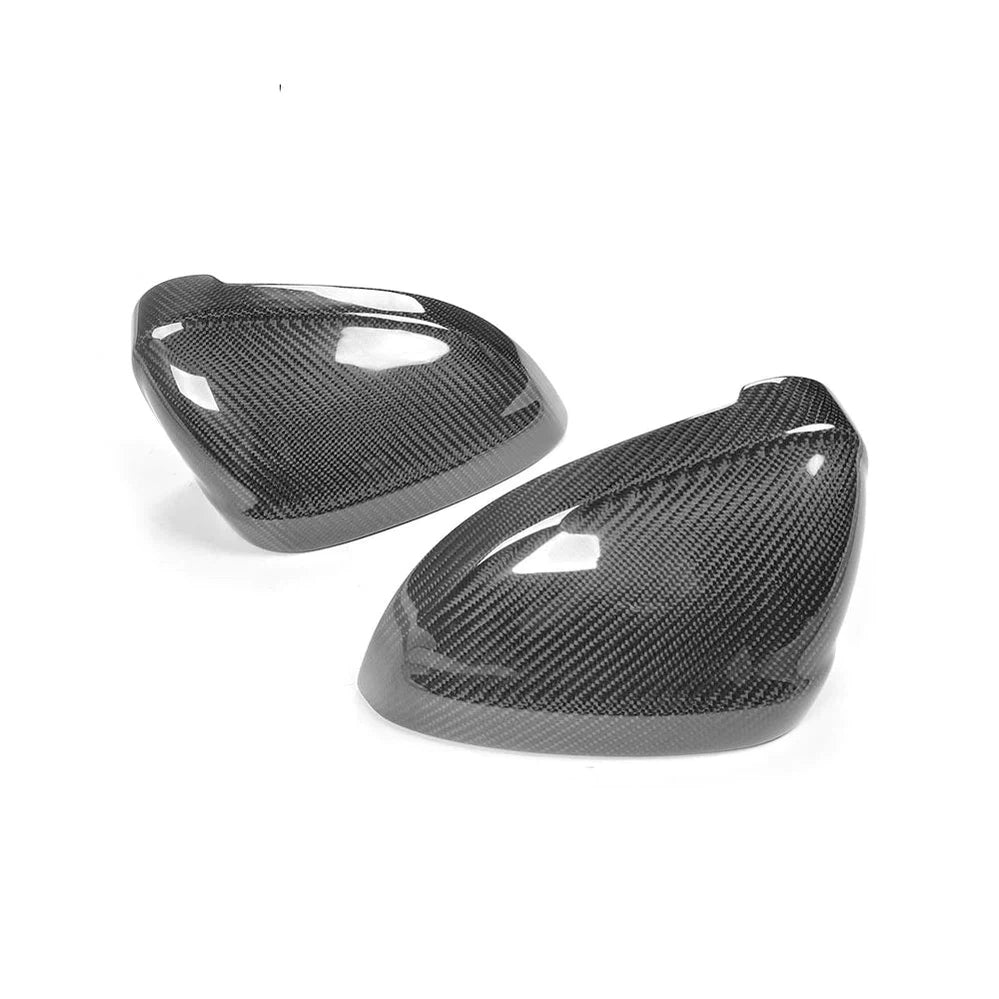 Carbon Fiber Rear view Mirrors Caps Covers Replacement Style for AUDI A4 B9 2017 without side lane assist hole Car Styling