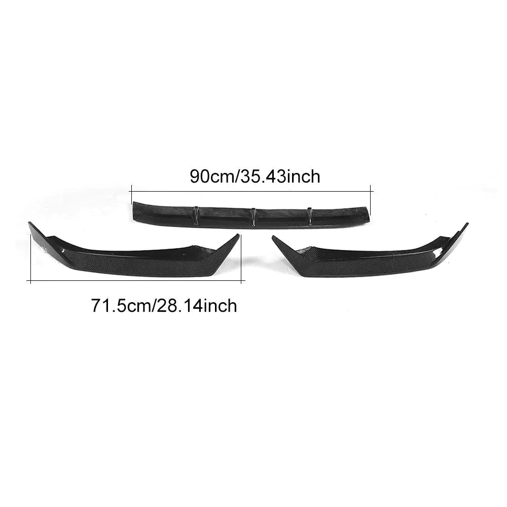 Carbon Fiber Car Front Bumper Lip Spoiler Splitters Protector for Audi A4 B9 SLINE S4 Sedan 4 Door 2017 2018 2019