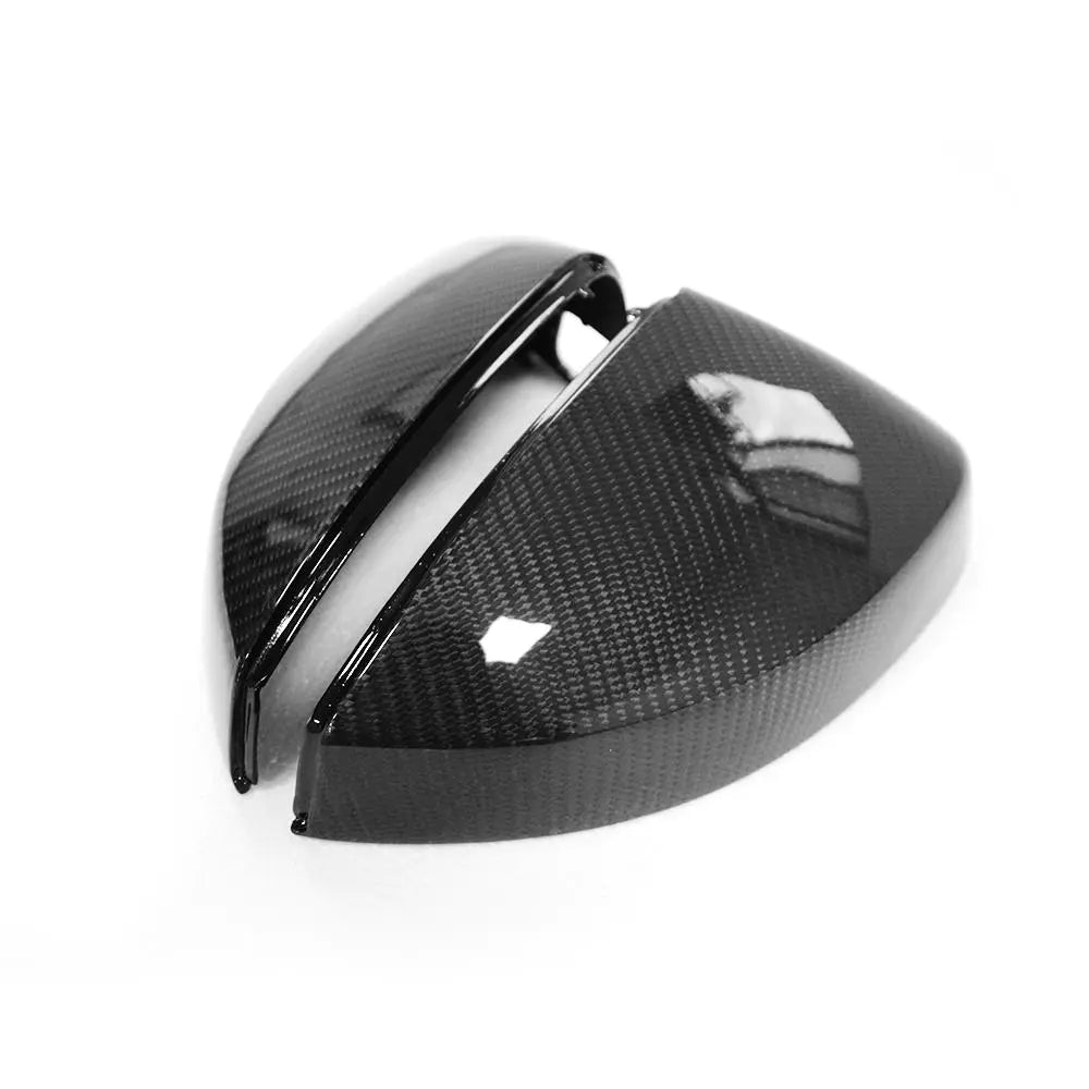 Pair Replacement A3 8V S3 RS3 Carbon Fiber Mirror Covers for Audi with Side Assistant hole