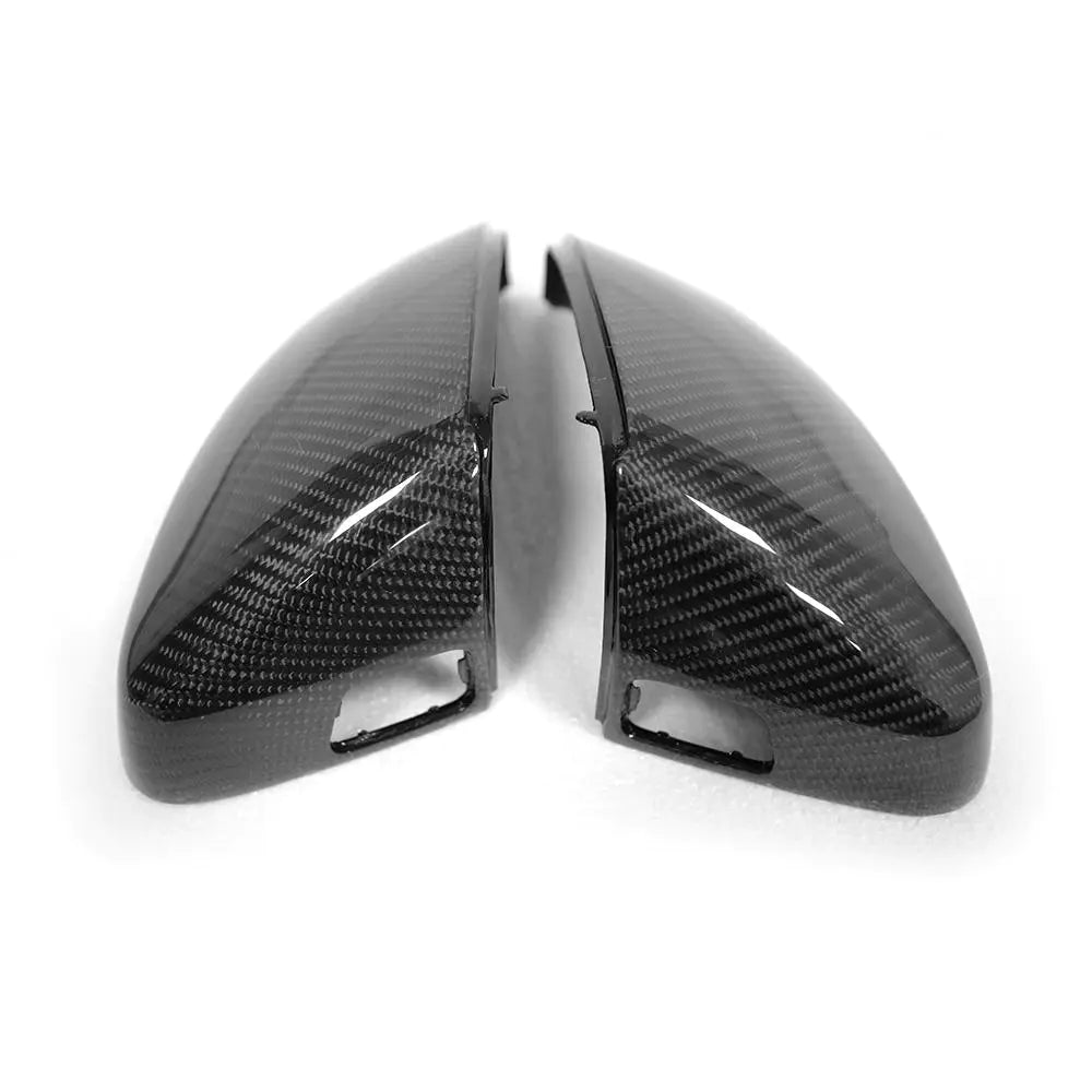 Pair Replacement A3 8V S3 RS3 Carbon Fiber Mirror Covers for Audi with Side Assistant hole