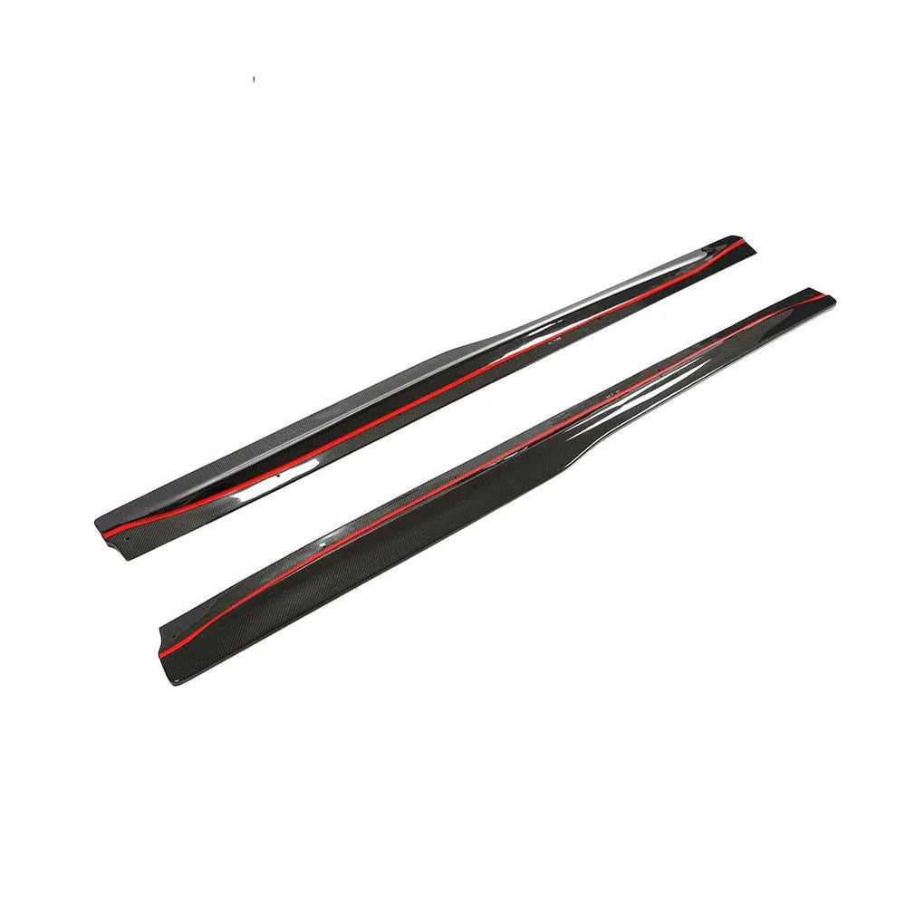 Full Carbon Fiber M3 M4 Side Skirts Extinsion for BMW F80 M3 Sedan F82 F83 M4 Coupe 2012-2017