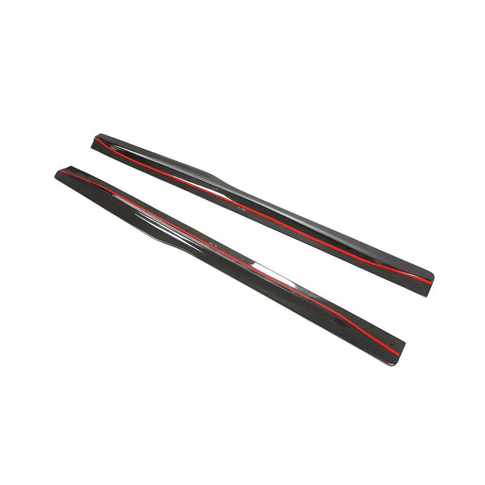 Full Carbon Fiber M3 M4 Side Skirts Extinsion for BMW F80 M3 Sedan F82 F83 M4 Coupe 2012-2017