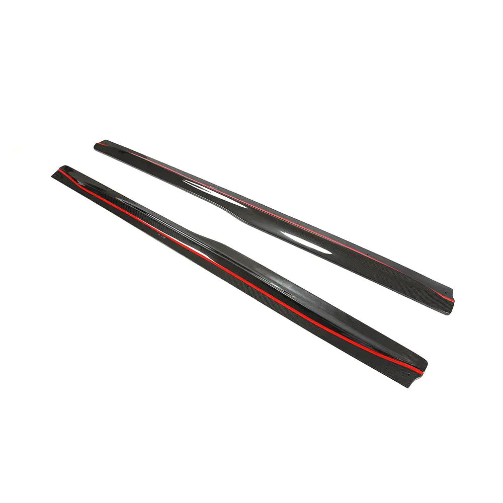 Full Carbon Fiber M3 M4 Side Skirts Extinsion for BMW F80 M3 Sedan F82 F83 M4 Coupe 2012-2017
