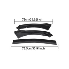 Glossy Black FRP Front Spoiler Lip for Ford Mustang GT V6 V8 2-Door 15-17