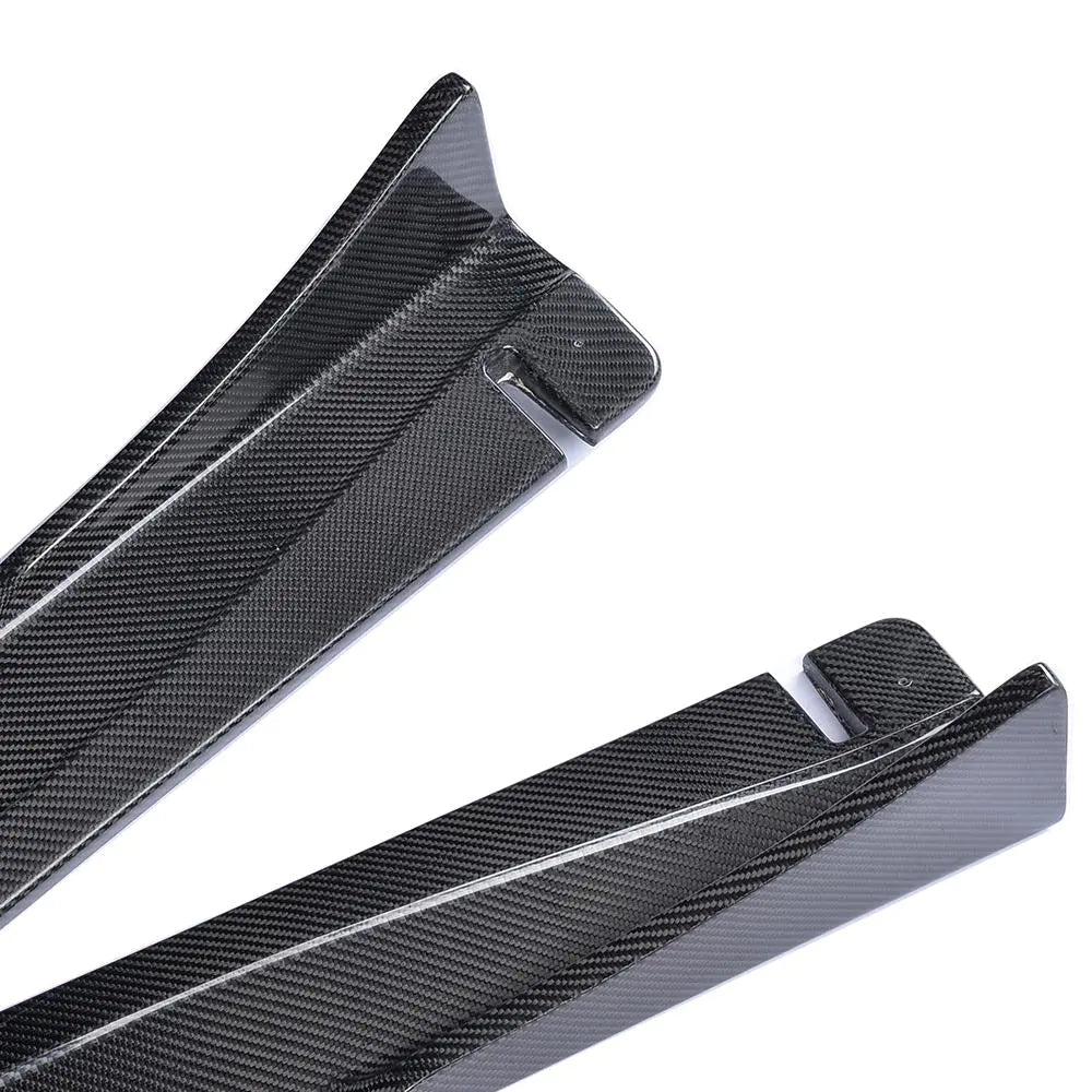 Carbon Fiber Car Side Skirt Skirts Extension Lip for Infiniti G37 G37S 4 Door Base Sedan Sport 2009 - 2013 Non Journey