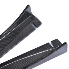 Carbon Fiber Car Side Skirt Skirts Extension Lip for Infiniti G37 G37S 4 Door Base Sedan Sport 2009 - 2013 Non Journey