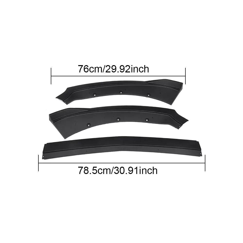 Glossy Black FRP Front Spoiler Lip for Ford Mustang GT V6 V8 2-Door 15-17