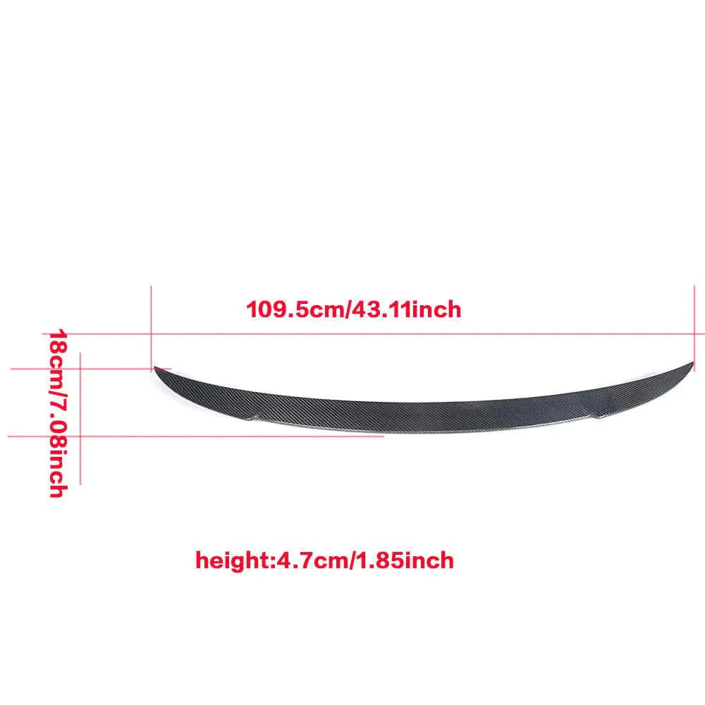 Carbon Fiber Car Rear Boot Spoiler Racing Wing Lip for Maserati Ghibli S Q4 Sedan 4 Door 2014 - 2017