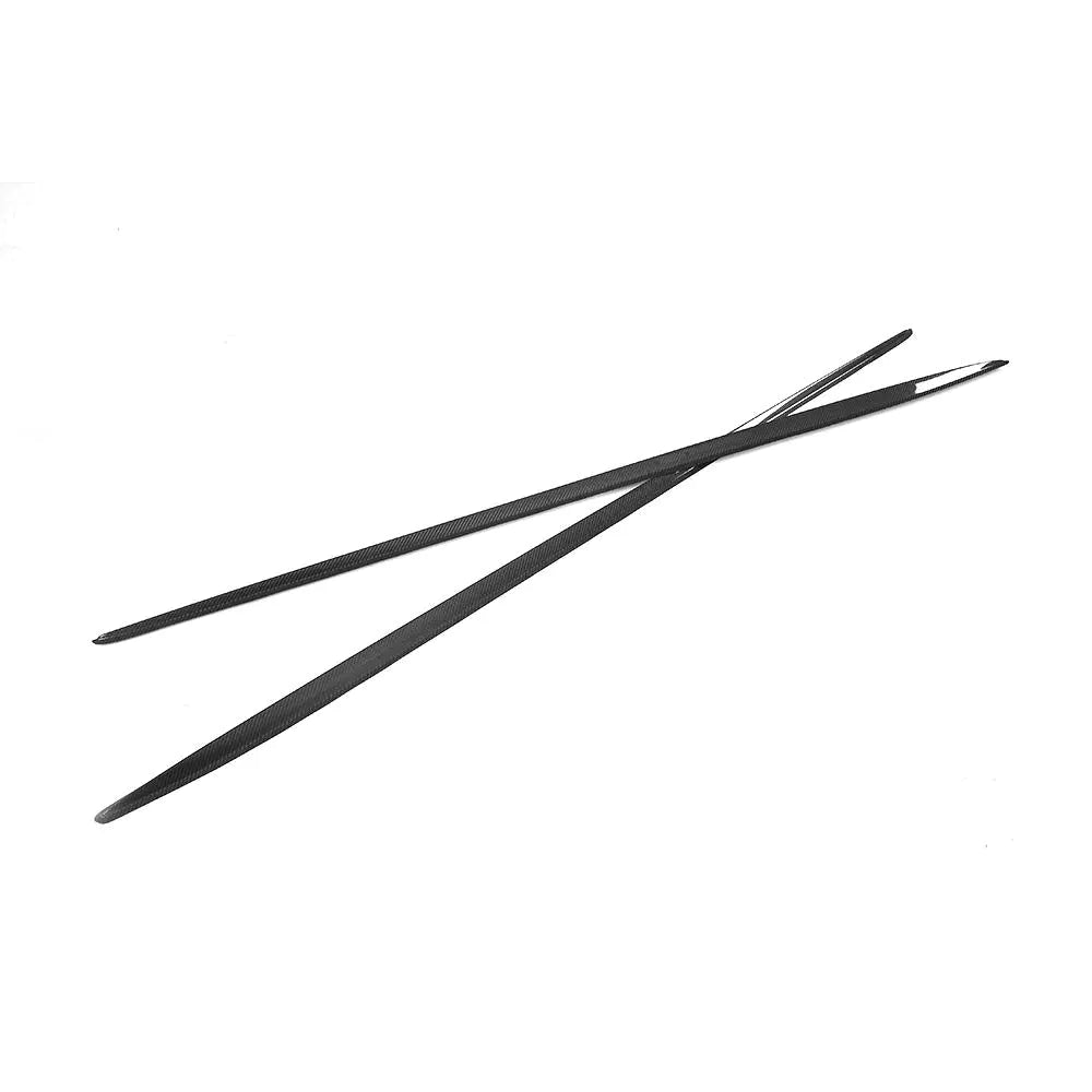 Carbon Fiber Black Side Skirts Extensions Body Lip for Mercedes-Benz E Class C238 E200 Sport Coupe 2 Door 2017 2018