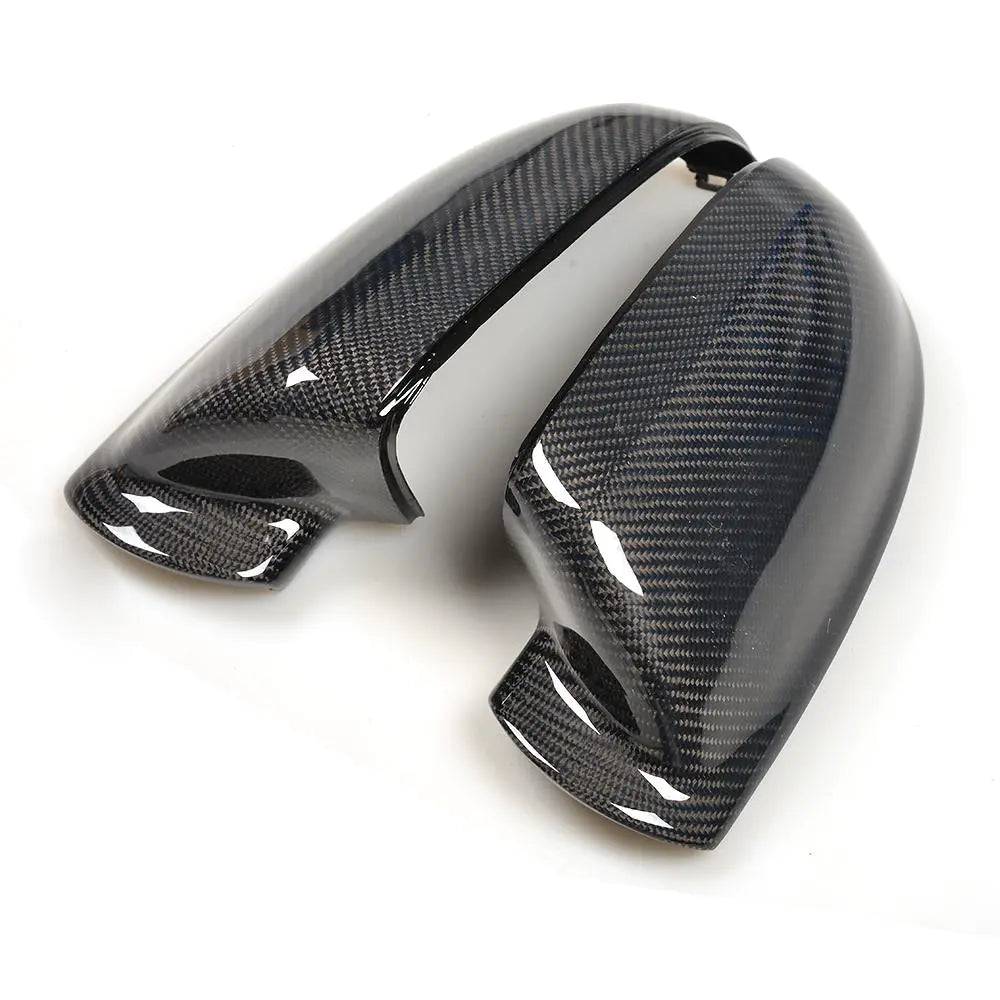 Carbon Fiber Replacement Side Rearview Mirror Covers Caps for Audi A8 D4 2013 - 2017