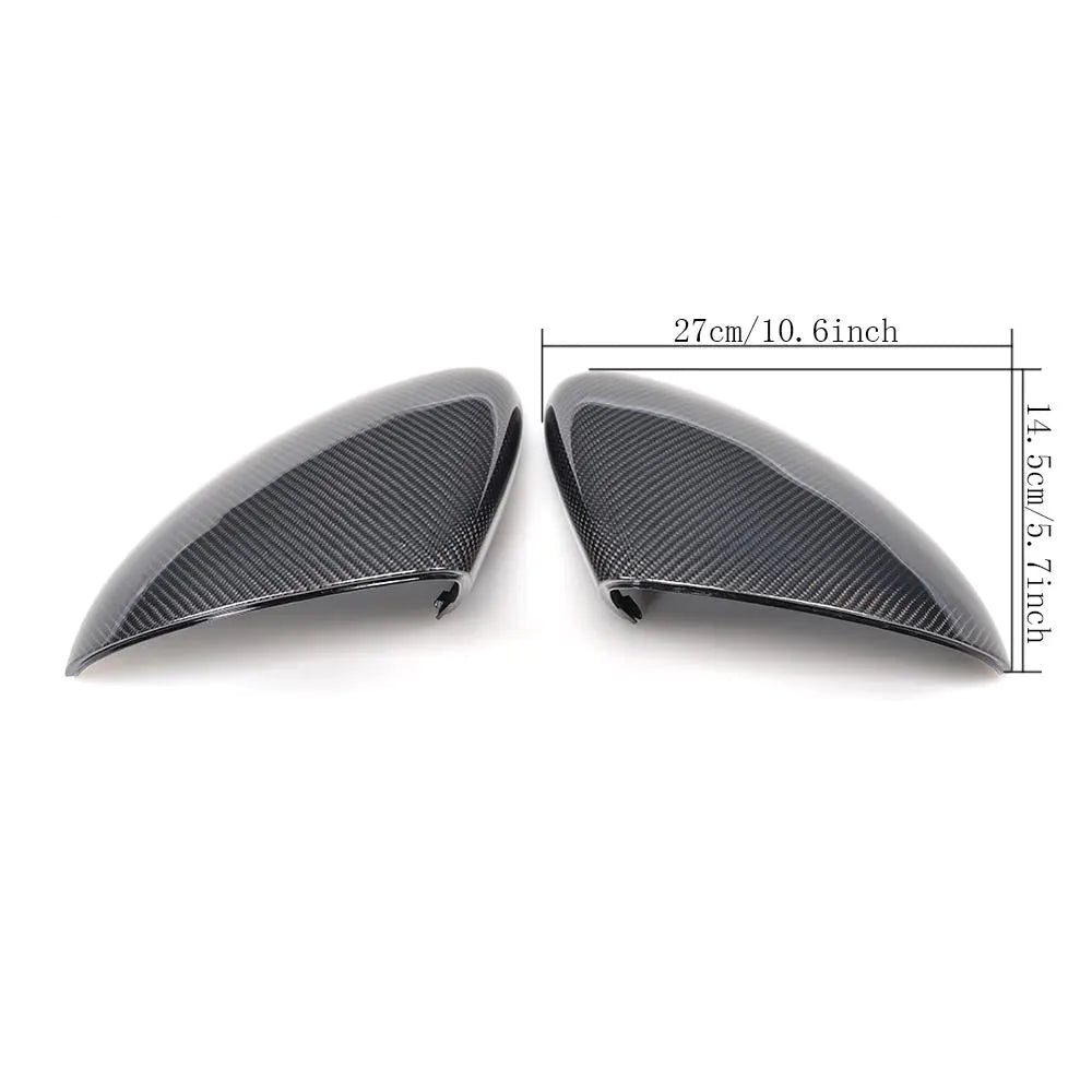 Carbon Fiber Replacement Side Rearview Mirror Covers Caps for Porsche Cayenne 958 2011 - 2014