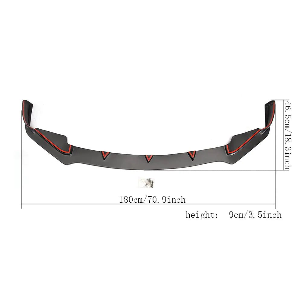 JC-20140829 PU Primer Front Bumper Lip Spoiler Splitters for Infiniti Q50 Sport Sedan 4-Door 2014 - 2017