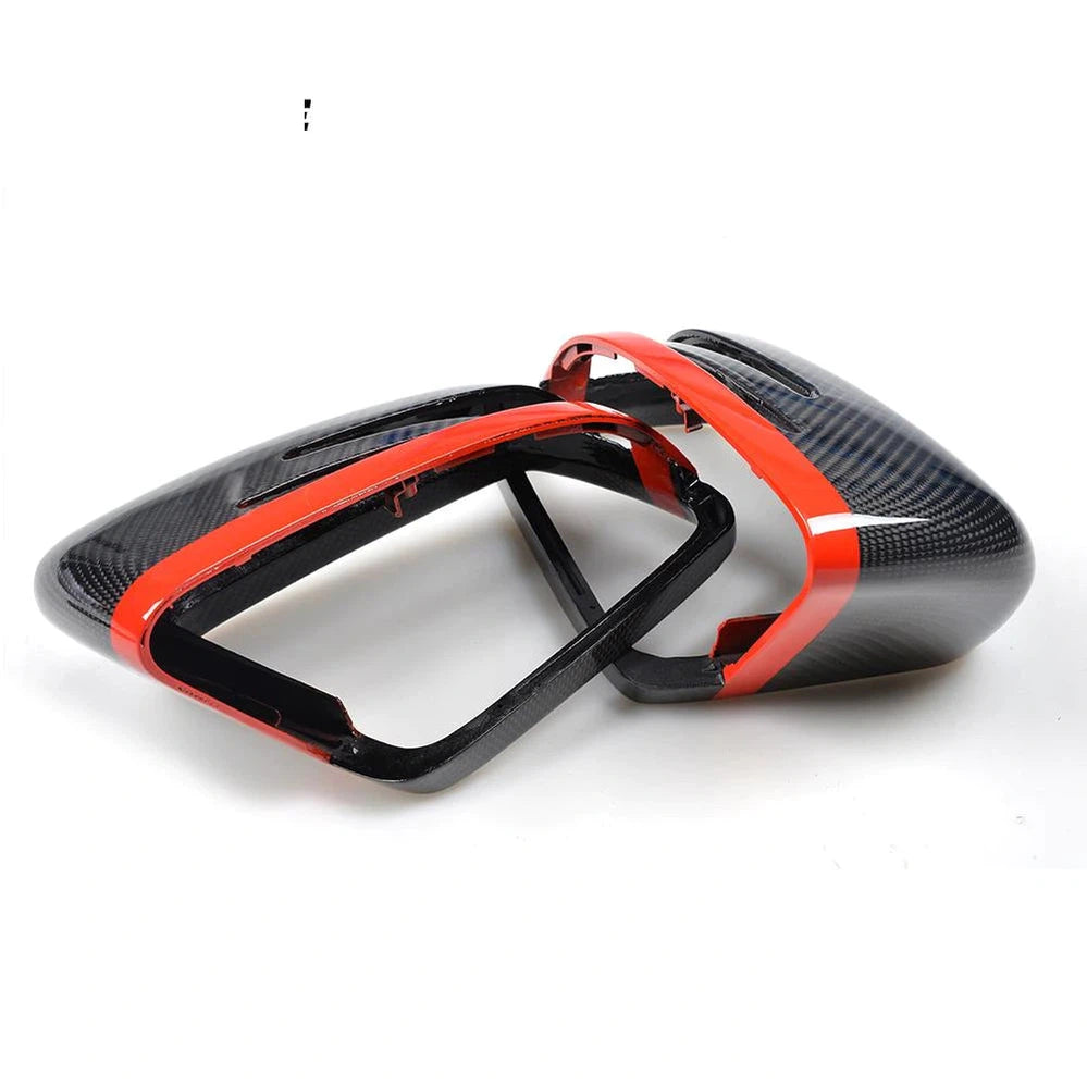 Carbon Fiber Car-Styling Replacement Racing Side Rearview Mirror Covers Caps for Benz W204 W212 W218 W176 W207