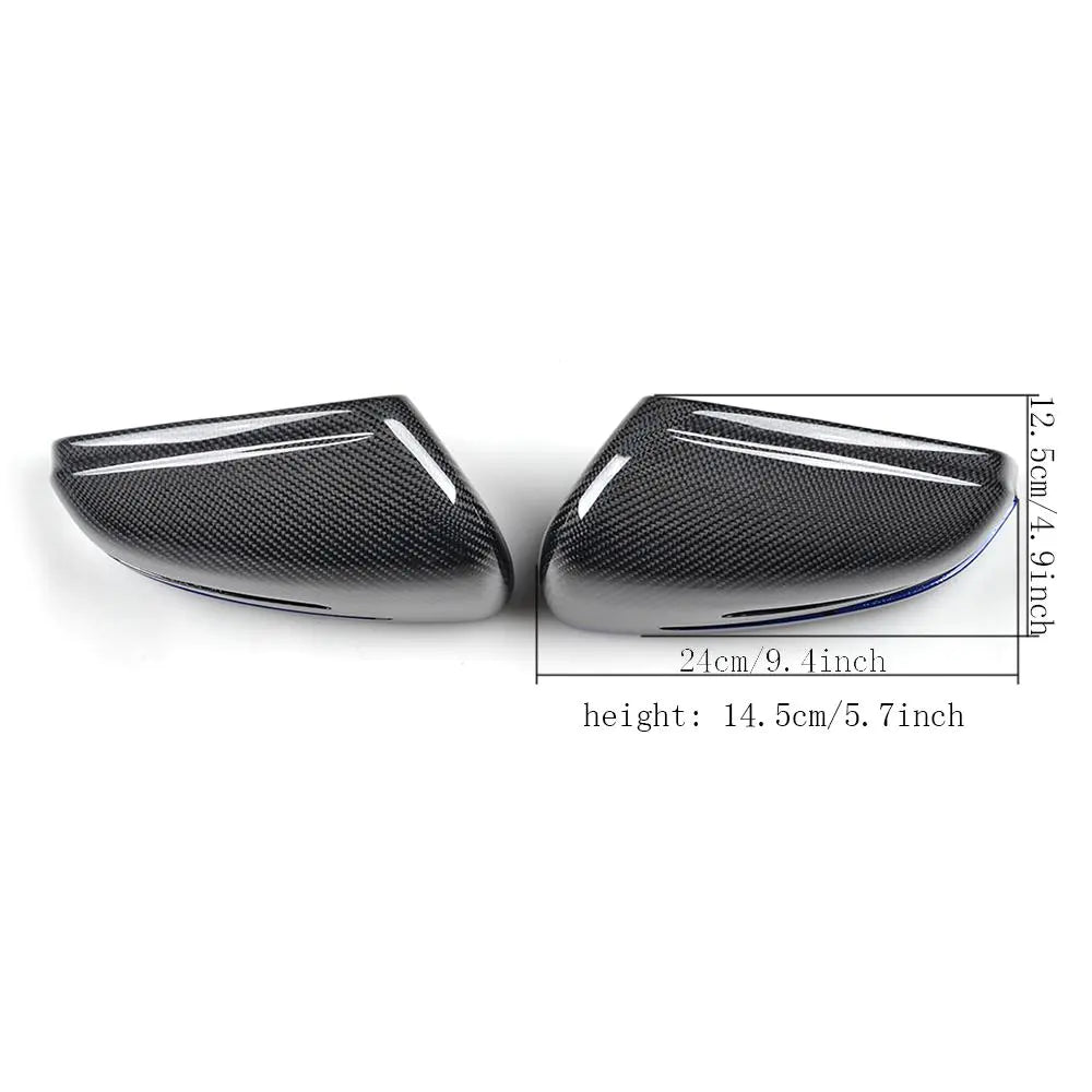 Blue W212 Carbon Fiber LED Side mirror cover For Mercedes E-Class W212 12-16