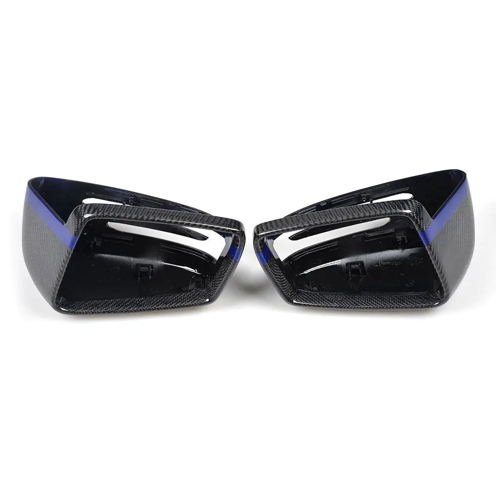 Blue W212 Carbon Fiber LED Side mirror cover For Mercedes E-Class W212 12-16