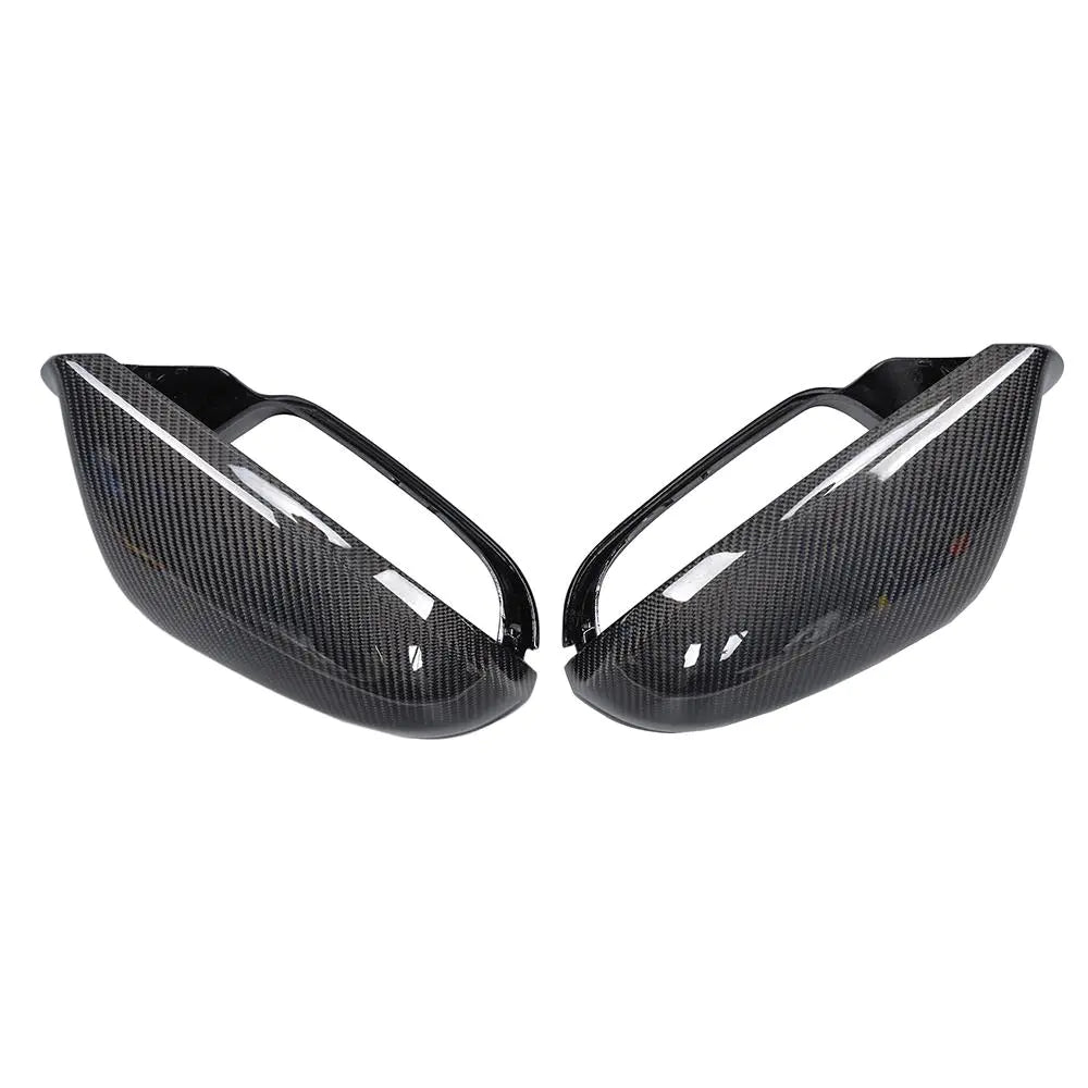 Carbon Fiber Replacement Style Car Side Mirror Cover Trim Caps Without Line Assist for Audi A6 S6 RS6 2013 - 2015