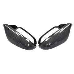Carbon Fiber Replacement Style Car Side Mirror Cover Trim Caps Without Line Assist for Audi A6 S6 RS6 2013 - 2015