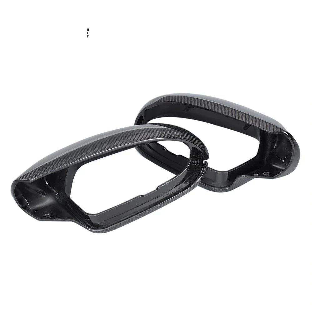 Carbon Fiber Replacement Style Car Side Mirror Cover Trim Caps Without Line Assist for Audi A6 S6 RS6 2013 - 2015