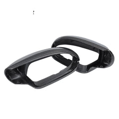 Carbon Fiber Replacement Style Car Side Mirror Cover Trim Caps Without Line Assist for Audi A6 S6 RS6 2013 - 2015