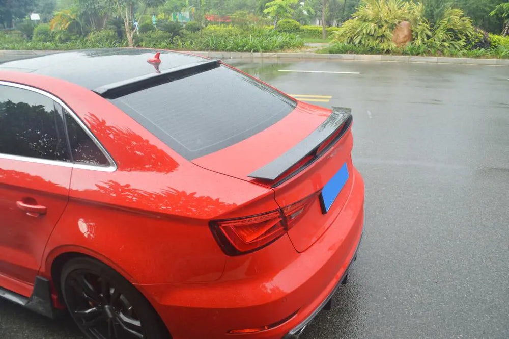 Carbon Fiber Rear Roof Spoiler for Audi A3 Quattro S3 Sedan 4-Door 2014-2020