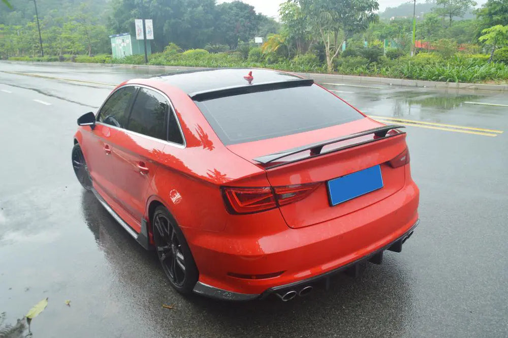 Carbon Fiber Rear Roof Spoiler for Audi A3 Quattro S3 Sedan 4-Door 2014-2020