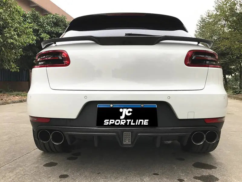Carbon Fiber Rear Middle Wing Spoiler for Porsche Macan Sport Utility 4-Door 2014-2020