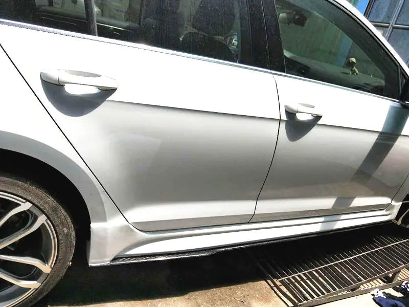Carbon Fiber Side Skirt Lip Protector Fit For Volkswage VW Golf 7 MK 7 VII