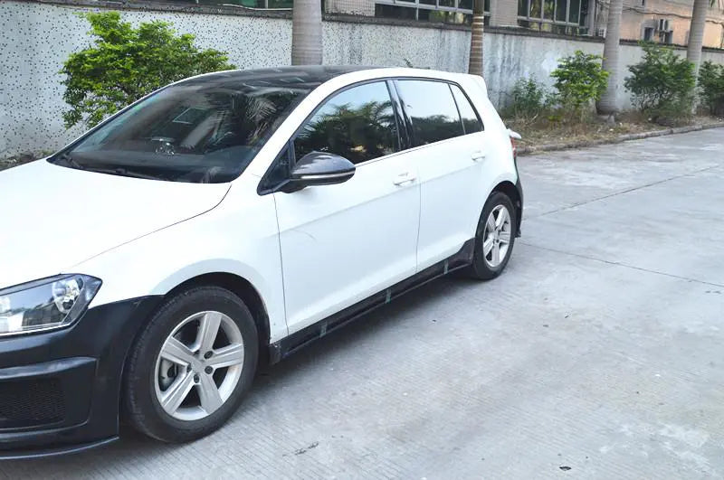 2PCS Carbon Fiber Side Skirt Spoiler Splitters Fit For VW Golf 7 MK 7 VII 2014-2017