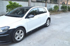 2PCS Carbon Fiber Side Skirt Spoiler Splitters Fit For VW Golf 7 MK 7 VII 2014-2017