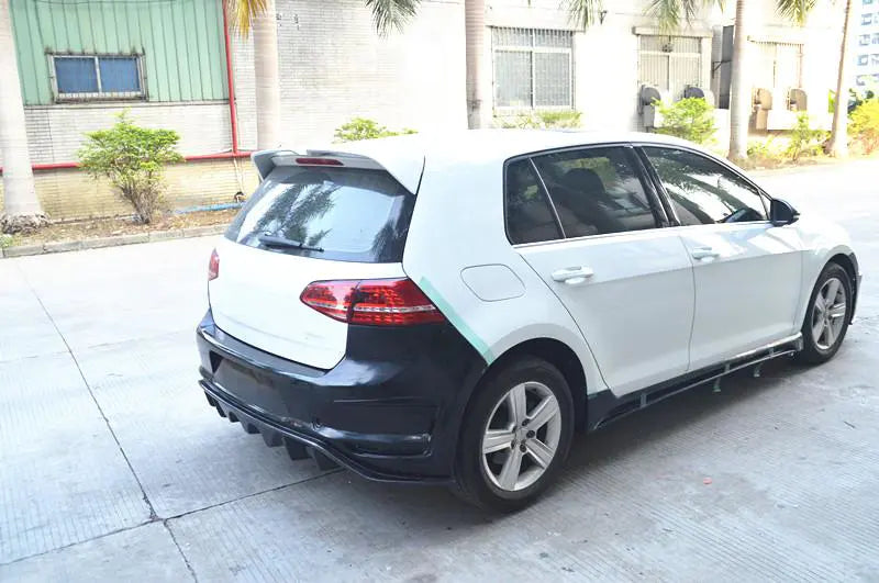 2PCS Carbon Fiber Side Skirt Spoiler Splitters Fit For VW Golf 7 MK 7 VII 2014-2017