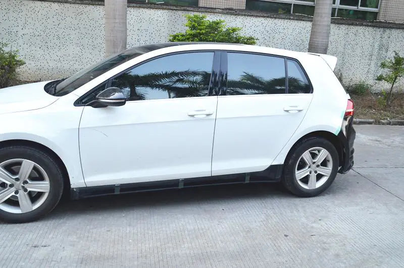 2PCS Carbon Fiber Side Skirt Spoiler Splitters Fit For VW Golf 7 MK 7 VII 2014-2017