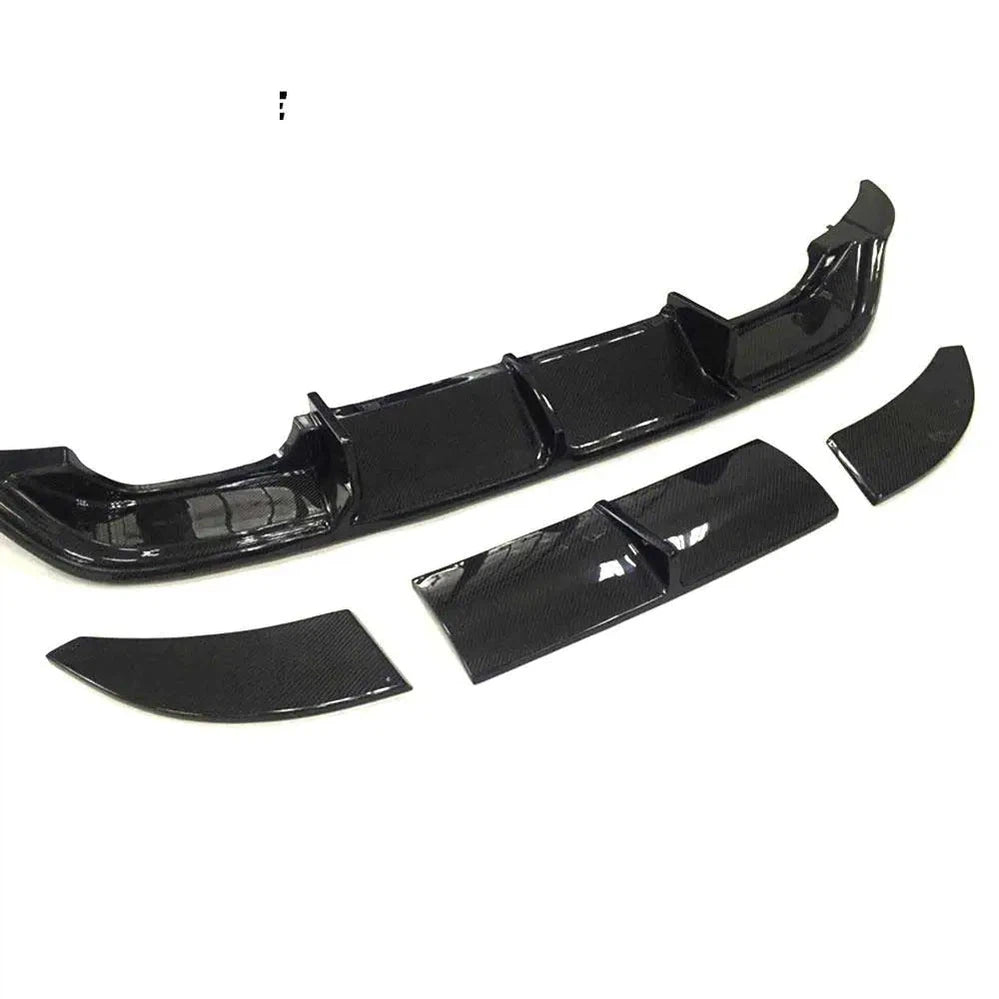 Carbon Fiber Rear Bumper Diffuser Spoiler Fit For VW Golf 7 MK 7 R line 2014-2017