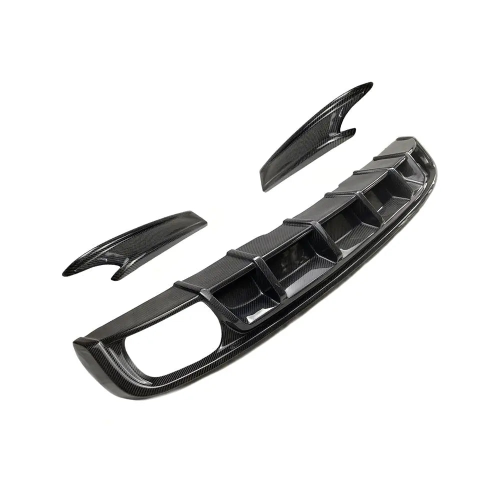 Body kit Rear Bumper Diffuser With Splitter Carbon Fiber Fit For Audi S4 17-18