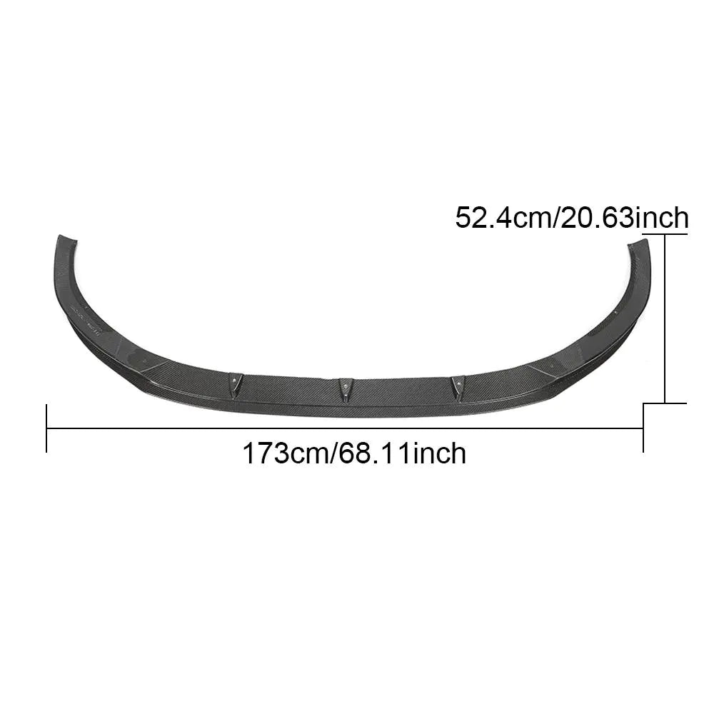 For Audi S4 A4 B9 Sline Sedan 17-20 Carbon Fiber Front Bumper Lip Splitter Chin Spoiler