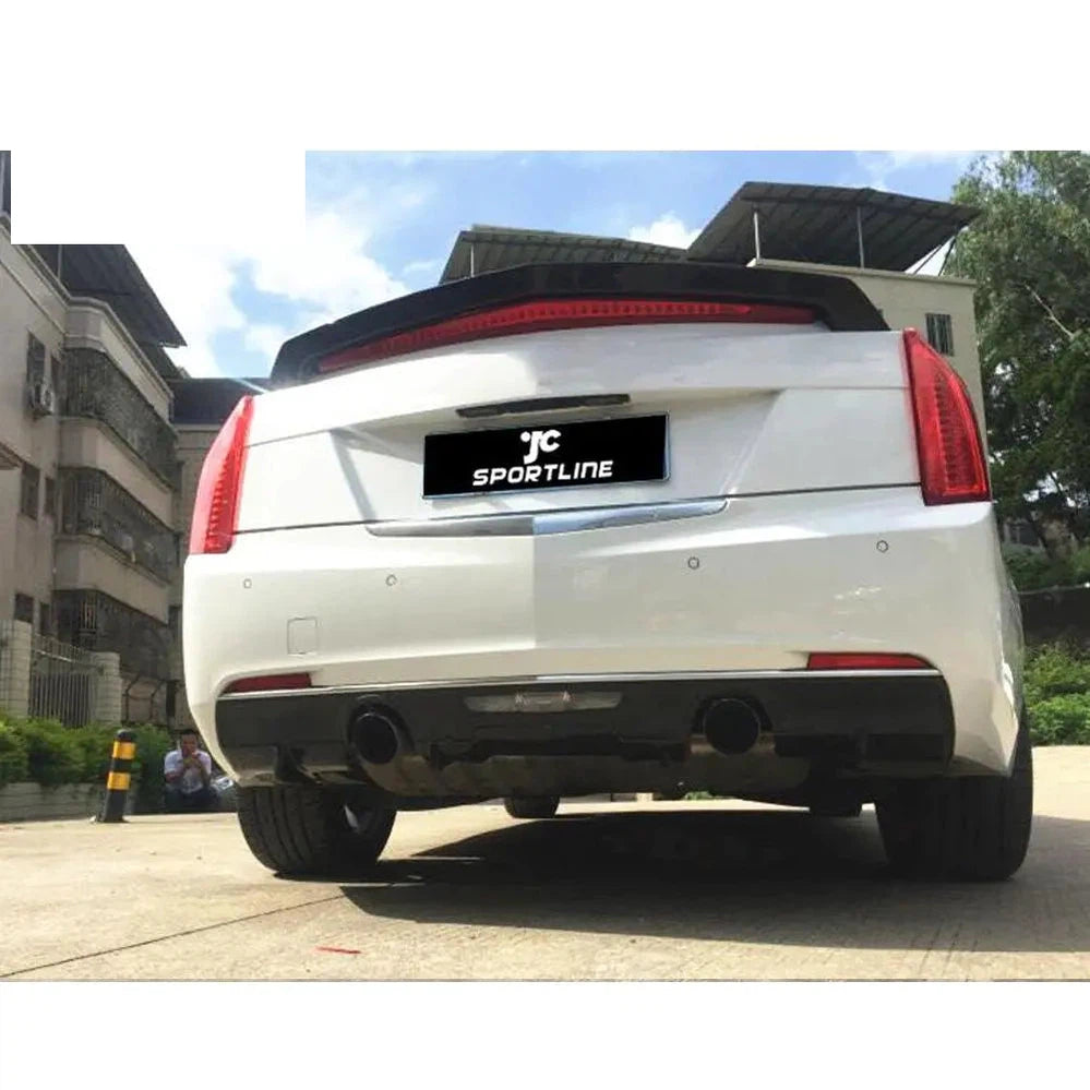 Carbon Fiber ATS Rear Diffuser Lip for Cadillac ATS Base Coupe 2-Door 14-19