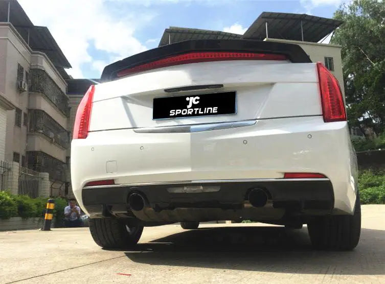 Carbon Fiber ATS Rear Diffuser Lip for Cadillac ATS Base Coupe 2-Door 14-19