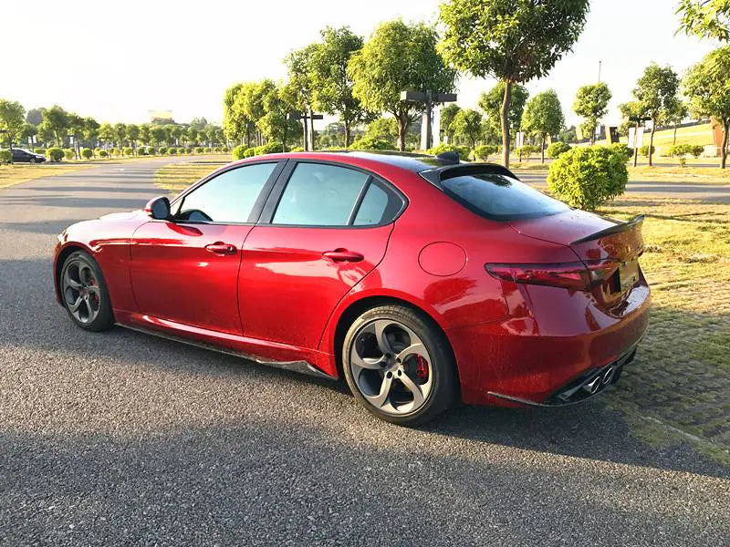 Carbon Fiber Side Skirts Extension for Alfa Romeo Giulia Sport TI Base Sedan 2017 - 2020