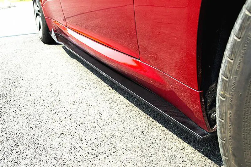 Carbon Fiber Side Skirts Extension for Alfa Romeo Giulia Sport TI Base Sedan 2017 - 2020