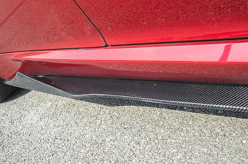 Carbon Fiber Side Skirts Extension for Alfa Romeo Giulia Sport TI Base Sedan 2017 - 2020