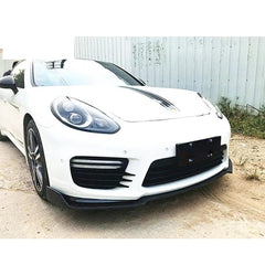 For Porsche Panamera 970 GTS Turbo S Hatchback 14-16 Carbon Fiber Front Bumper Lip Chin Spoiler Body Kit