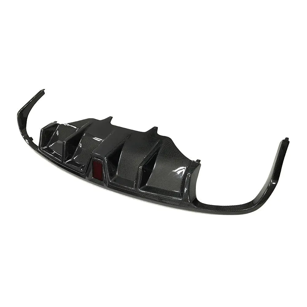 For Porsche Macan Sport Utility 14-20 Carbon Fiber Rear Bumper Diffuser With Light Body Kit