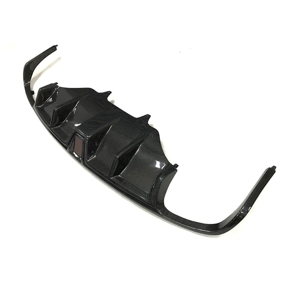 For Porsche Macan Sport Utility 14-20 Carbon Fiber Rear Bumper Diffuser With Light Body Kit
