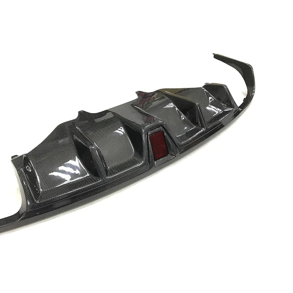 For Porsche Macan Sport Utility 14-20 Carbon Fiber Rear Bumper Diffuser With Light Body Kit