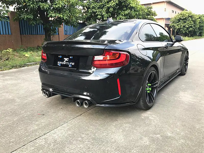 Rear Bumper Diffuser Spoiler Chin Fit For BMW M2 Coupe 2016-2020 Carbon Fiber