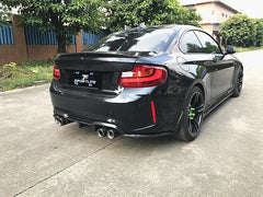 Rear Bumper Diffuser Spoiler Chin Fit For BMW M2 Coupe 2016-2020 Carbon Fiber