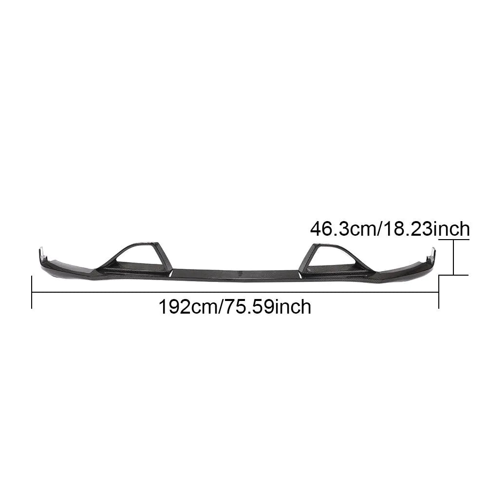 W166 GLE63 Front Bumper Lip Carbon Fiber for Mercedes Benz GLE63 AMG S Sport Utility 4-Door 2016-2019