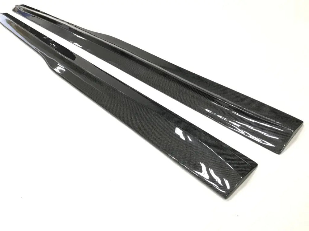 Carbon Fiber Side Skirts Extension Lip Spoiler Fit For BMW F82 F83 M4 2014-2019