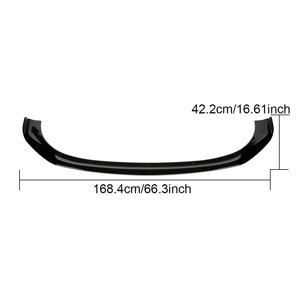 ML-ZDH127-1 ABS front lip Glossy black/Matt black for Hyundai VENUE